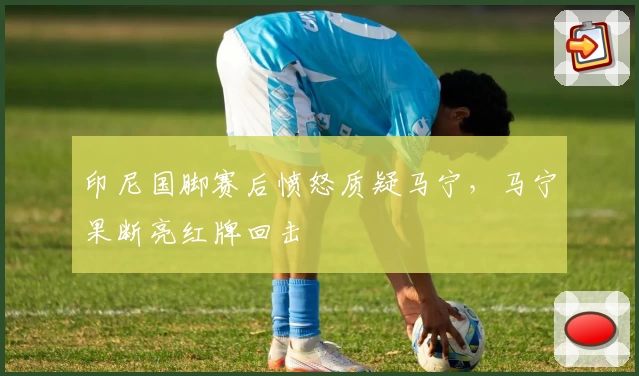 印尼国脚赛后愤怒质疑马宁，马宁果断亮红牌回击